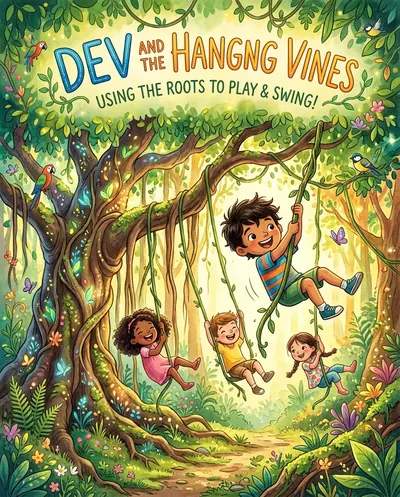 "Dev and the Hanging Vines" · Adventure storybook · in English · for ages 3-5 years