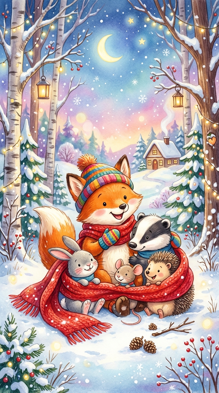 Foxis Roter Schal zum Teilen