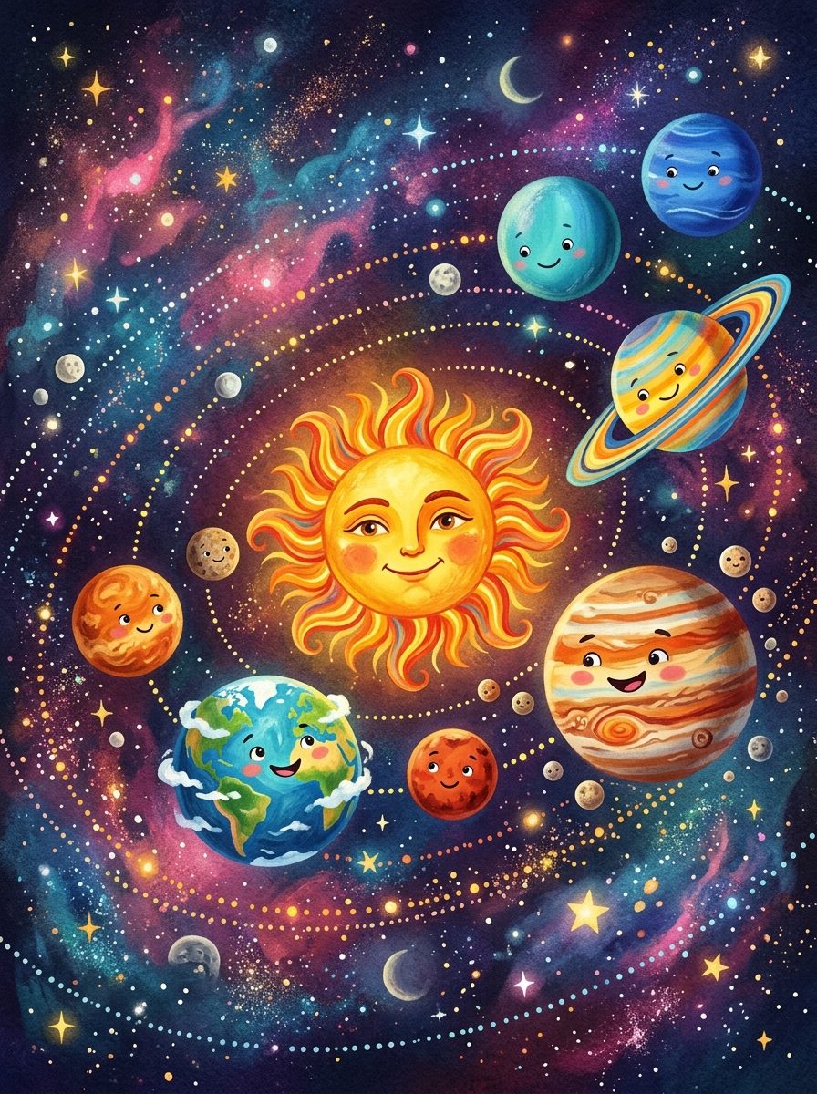 Surya’s Nine Planet Family