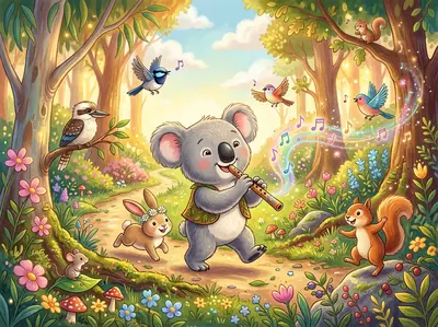 "Goala’s Flute Song Walk" · Kids storybook · in English (EN) · for ages 3-5 · by Admin & AI