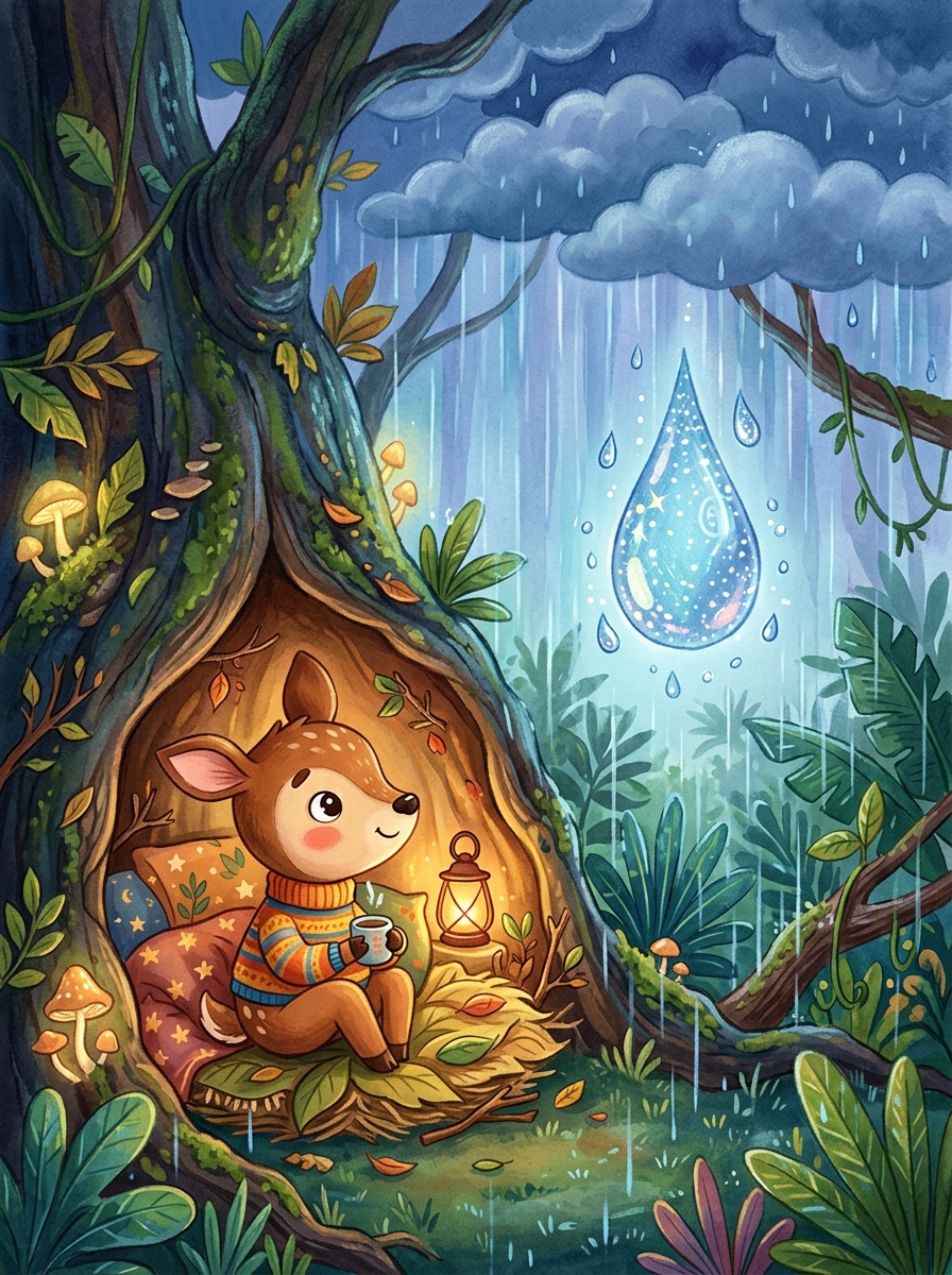 Aadu and the Big Raindrop - personalised storybook cover from Build Your Book (in English (EN))