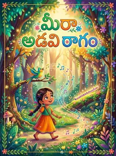 "మీరా అడవి రాగం" · Adventure storybook · in Telugu · for ages 3-5 years