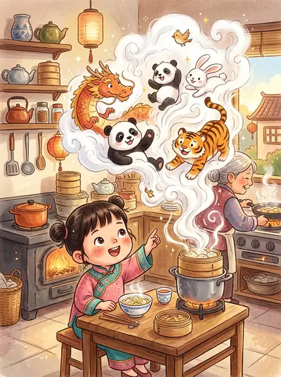 "莉的早茶蒸汽云" · Regional Stories storybook · in Chinese (ZH) · for ages 3-5 · by Admin & AI