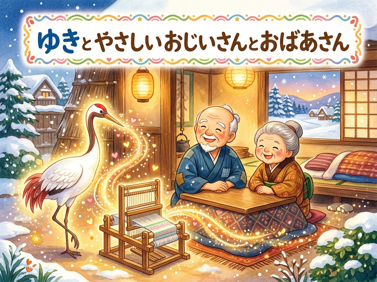 ゆきとやさしいおじいさんとおばあさん