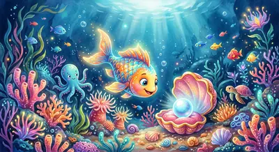 "The Rainbow Fish’s Secret Cave" · Fantasy storybook · in English · for ages 3-5 years