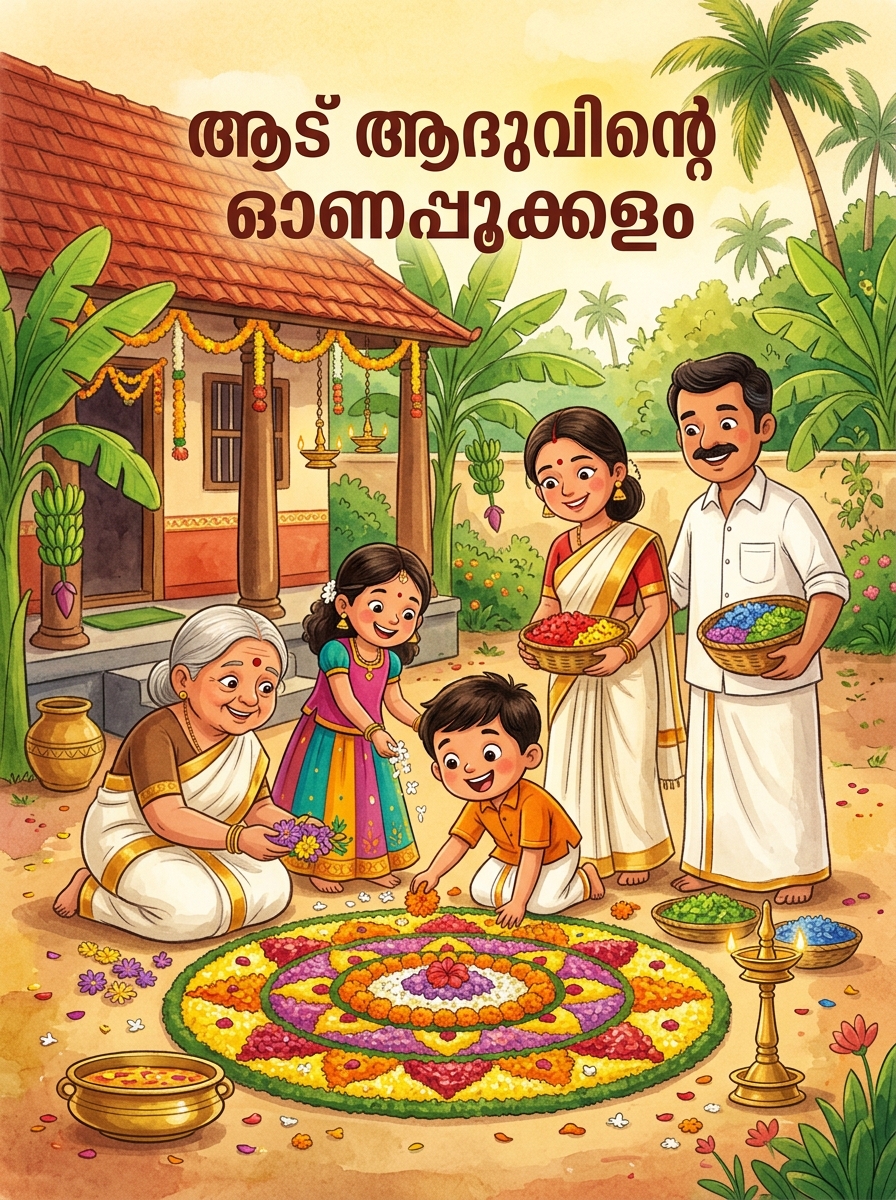 ആട് ആദുവിന്റെ ഓണപ്പൂക്കളം