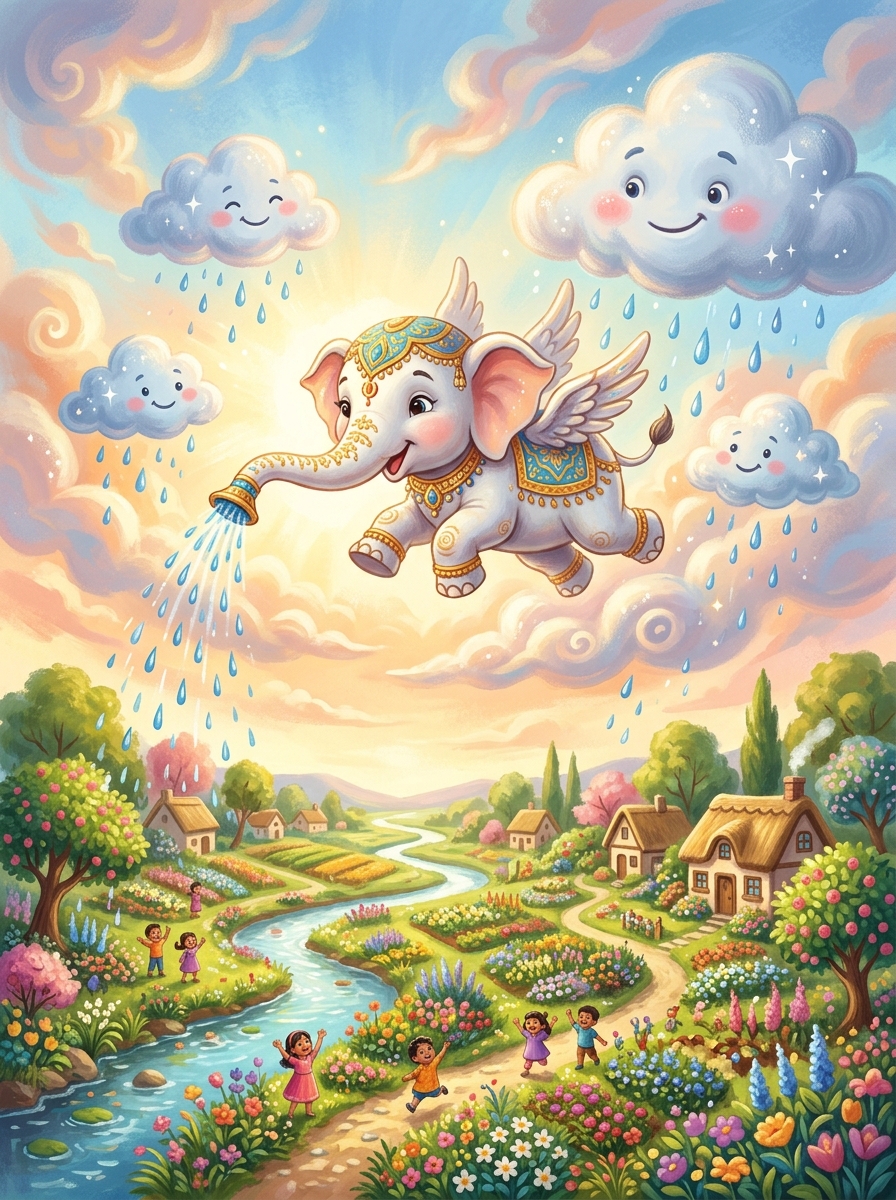 बादल पंख वाला हाथी - personalised storybook cover from Build Your Book (in Hindi)