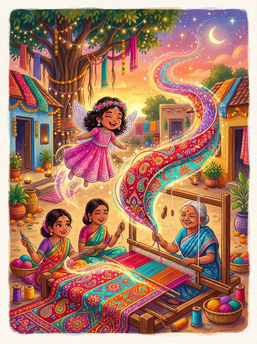 வண்ணச் சேலைச் சிறகு தேவதை