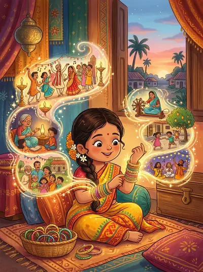 "Sona’s Bengali Bangle Mystery" · Regional Stories storybook · in English (EN) · for ages 3-5 · by Admin & AI