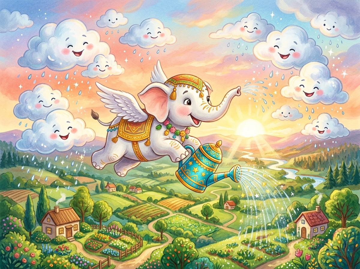 The Elephant with Wings of Clouds