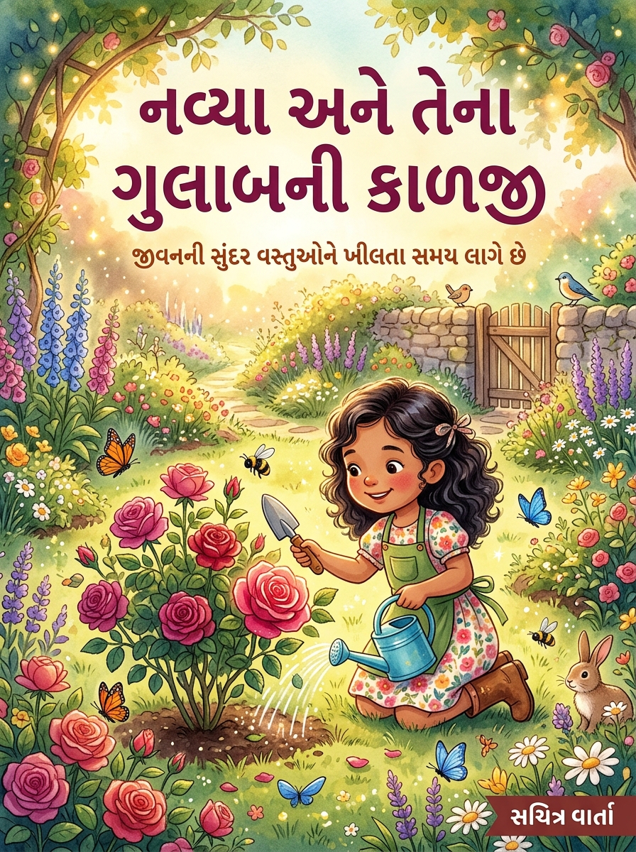 નવ્યા અને તેના ગુલાબની કાળજી
