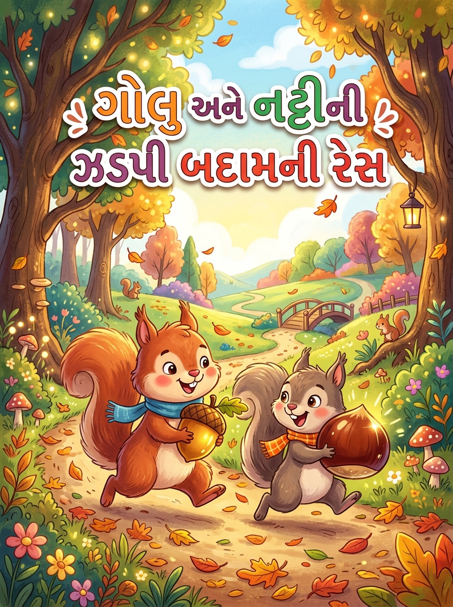 ગોલુ અને નટ્ટીની ઝડપી બદામની રેસ