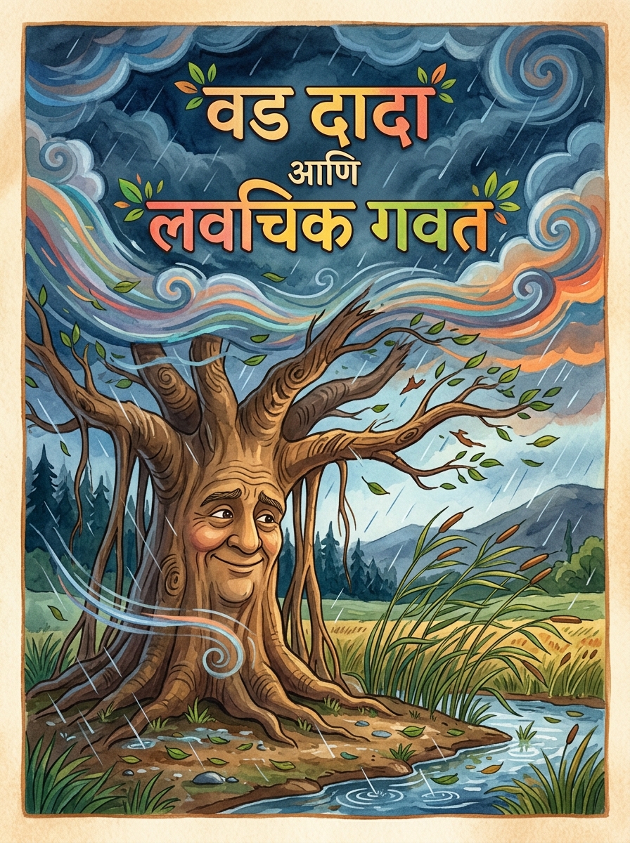 वड दादा आणि लवचिक गवत