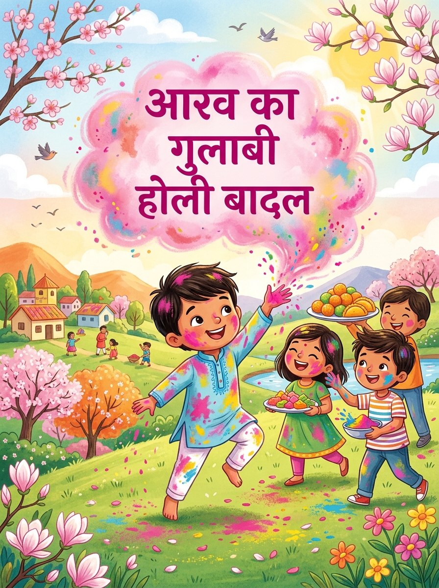आरव का गुलाबी होली बादल