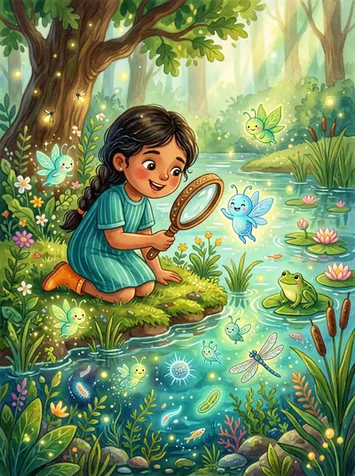 "পদ্মফুল বাড়ির ছোট্ট নীরজা" · Fantasy storybook · in Bengali · for ages 3-5 years
