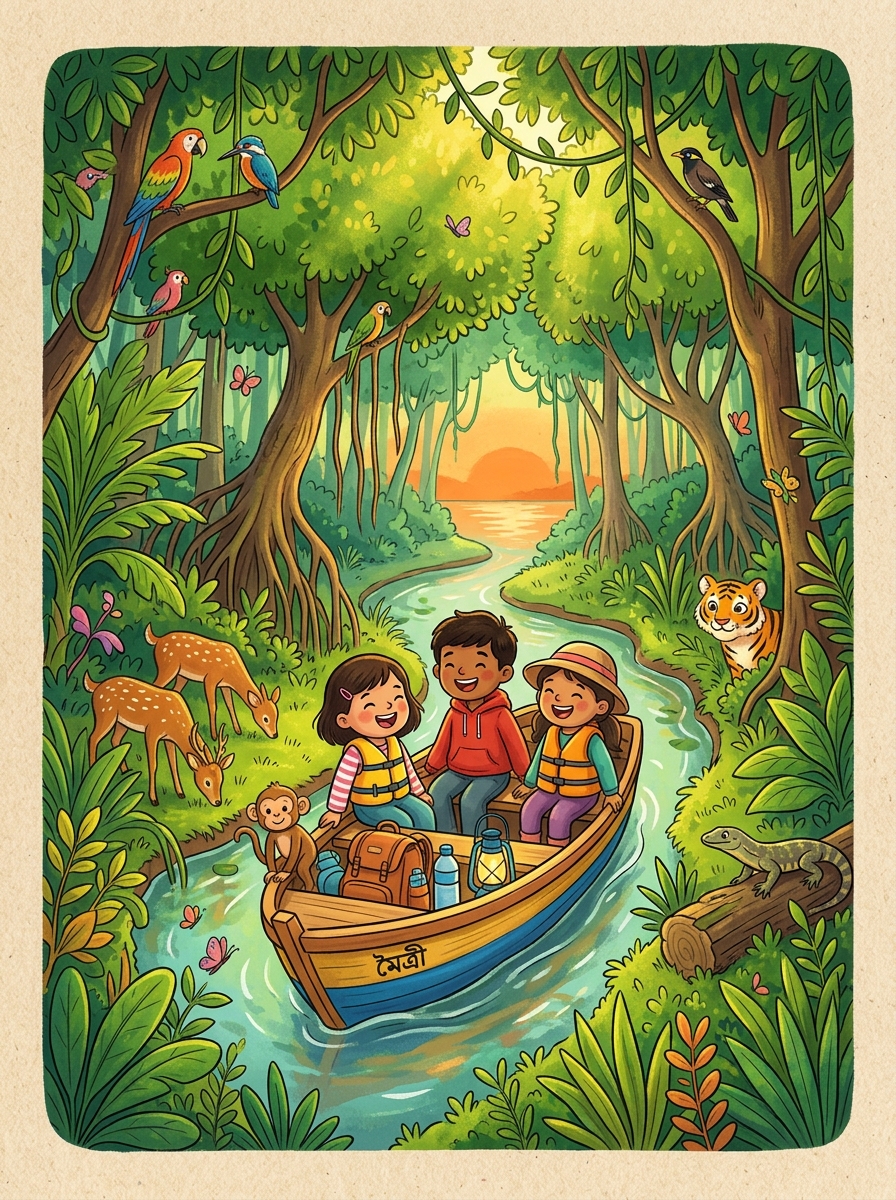 সুন্দরবনের পথে নৌবিহার