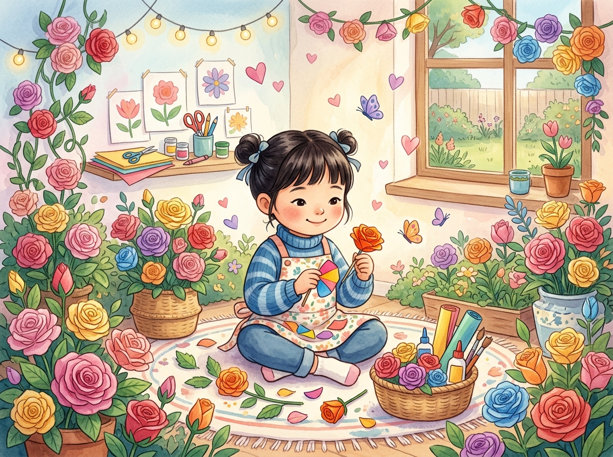 Yoko's Paper Rose Garden - personalised storybook cover from Build Your Book (in English (EN))