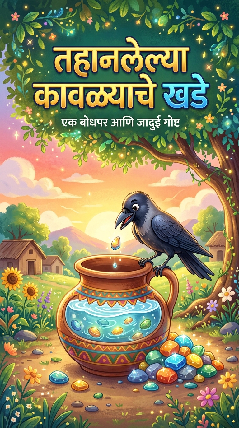 तहानलेल्या कावळ्याचे खडे